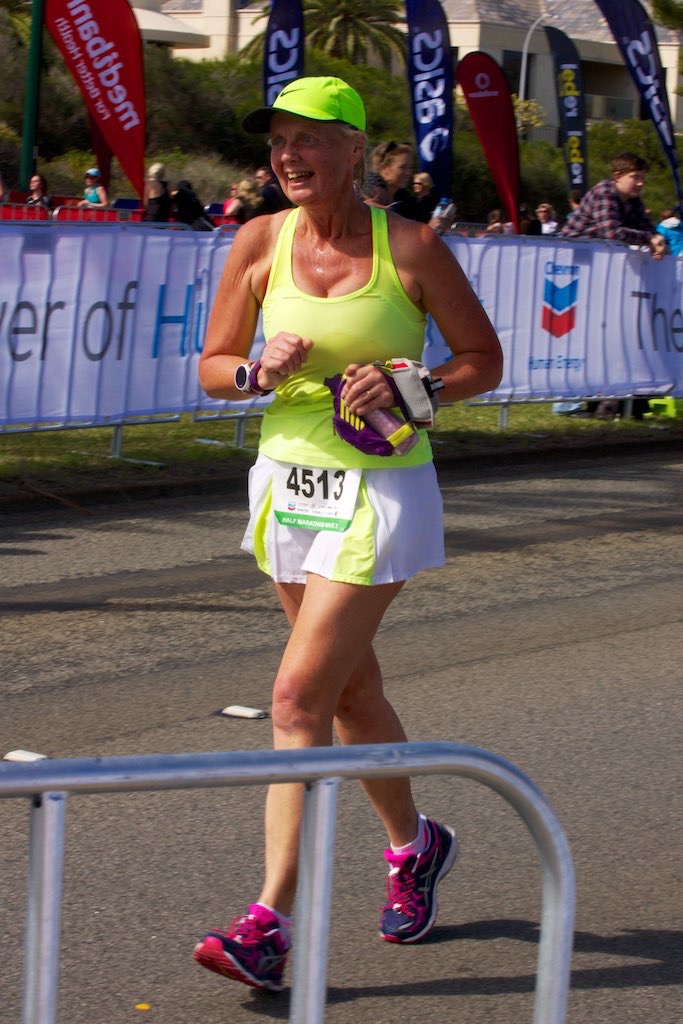 Photo of Caroline finishing City to Surf Half Marathon in August 2015